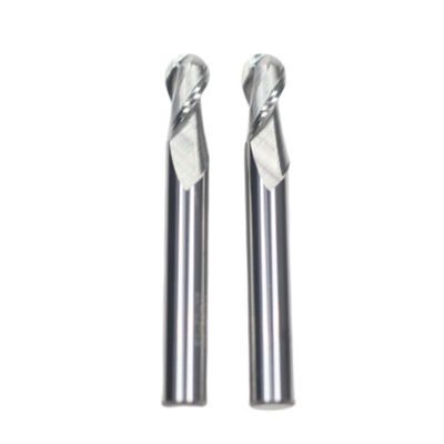 HRC 55° R5*10*20*10*75 2 Flautas Molino de extremo de nariz de bola para aluminio sin recubrimiento