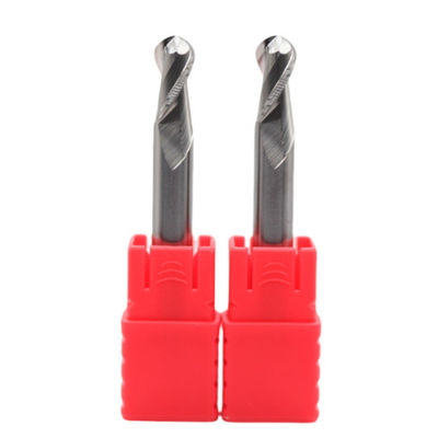 HRC 55° R2.5*5*10*5*75 2 Flautas Molino de extremo de nariz de bola para aluminio sin recubrimiento