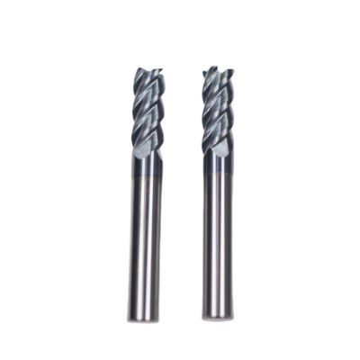 Buen precio 20 mm Dia 20*45*20*100 AITiN Nano negro revestimiento 4 Fluto carburo de acabado cuadrado molino para acero fundido en línea