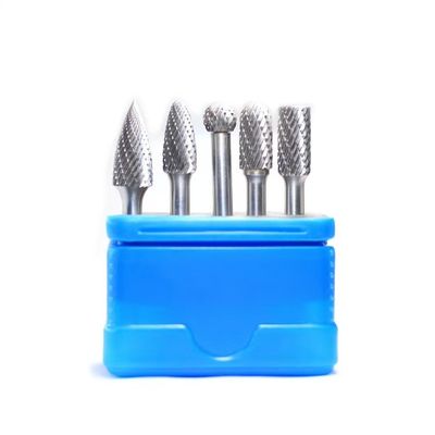 Buen precio 5pcs Carbide Burr Set estándar de doble corte de tungsteno carburo de tungsteno 1/4 de diámetro de la vara en línea