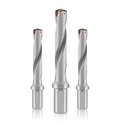 Buen precio Perforación de coronilla de flauta espiral 14D Cortador de agujeros de carburo de bit Perforación profunda indexable en línea