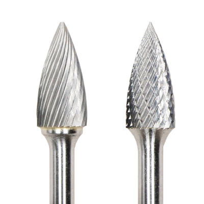 12 mm Dia SG Tree Point End Double Cut Carbide Burr 6 mm Shank Carbide Burrs para el molinero de piezas