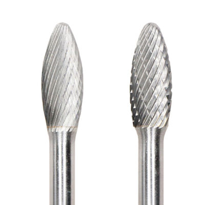 Buen precio 8 mm * 20 mm H Flame Carburo de tungsteno carpeta rotativa 6 mm forma de la llama del tallo de corte único rotativo Burr en línea