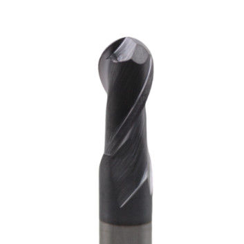 Buen precio R8*16*32*16*100 2 Flutes Ball End Mill AITiN Revestido para acero al carbono, acero aleado, acero inoxidable, hierro fundido en línea