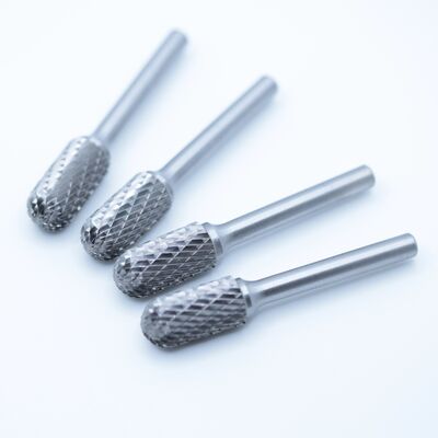 calidad SC-5 1/2" Diámetro de corte Cilíndrico Radio Punta Doble Corte En vástago de 1/4'' Fresas Rotatorias Estándar ANSI fábrica