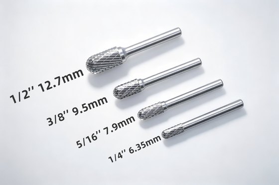Buen precio 9.5mm Dia Burrs de carburo de radio cilíndrico personalizado con doble corte estándar de 6mm en línea